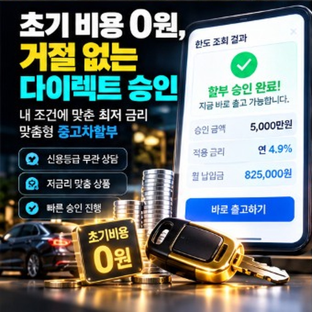 중고차할부, 금리·한도·승인·중도상환 비교 가이드
